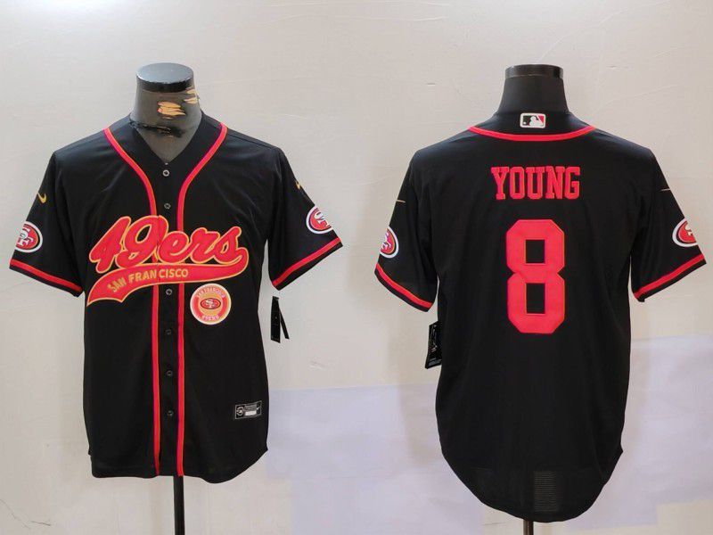 Men San Francisco 49ers #8 Young Black gold Joint Name 2024 Nike Limited NFL Jersey style 3->san francisco 49ers->NFL Jersey